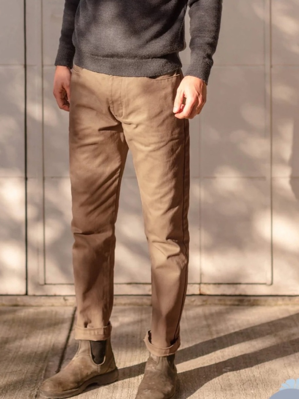 Alex Crane Cham Pants Brown Sand Mens Washed Canvas Pants, 32 x 31